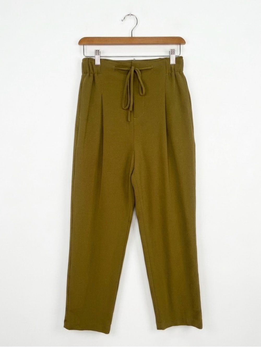 OAK + FORT Olive Green Zip-Front Trousers